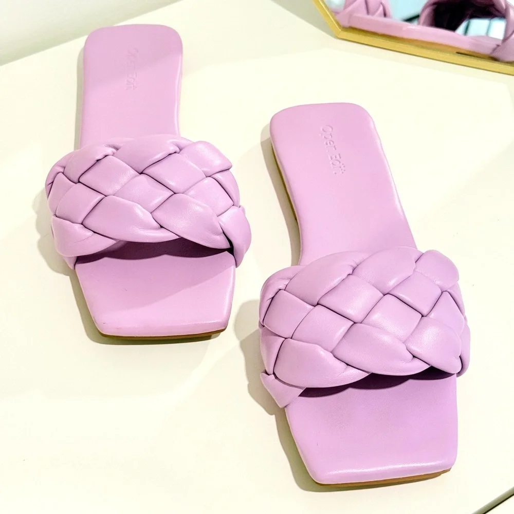 Nordstrom Open Edit Women's Lucca Slide Sandal - 7.5, Purple/Lavender - Picture 4 of 7